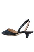 Low Heel Chanel Black Leather