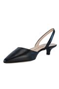 Low Heel Chanel Black Leather