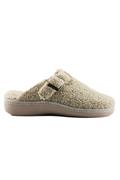 Pantofola Lana Beige Fibbia