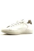 2SD Bassa Pelle Bianca Argento Specchiato