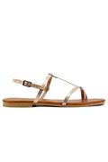 Sandal Pink Powder Laminated Leather