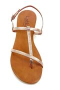 Sandal Pink Powder Laminated Leather