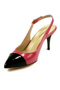 Chanel Fuxia Black Patent Leather