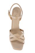 Alce Sandal Peach Leather Plateau