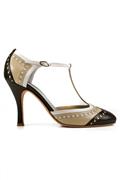 Anna Nappa Black Cream White