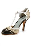 Anna Nappa Black Cream White