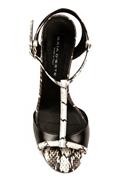 Sandal T-style Black Rock Leather
