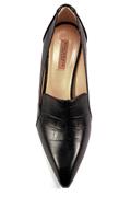 Shoes Black Crocodile Printed Leather
