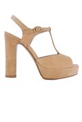 Sandal Plateau Sella Suede Light Brown