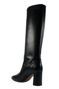 High Heel Boots Black Leather