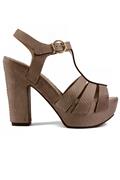 Plateau Sandal Grey Africa Byte Leather