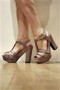 Plateau Sandal Grey Africa Byte Leather
