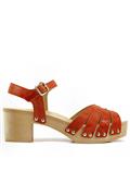 Sandalo Legno Frency Nappa Rosso Mattone