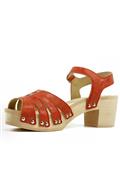 Sandalo Legno Frency Nappa Rosso Mattone
