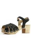 Sandalo Legno Frency Nappa Nera