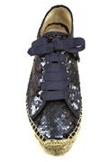 Sneaker Corda Paillettes Sequi Blu