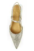 Maras Silver Glittered Leather