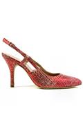 Martine Red Laminated Leather