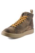 P01 Brown Suede Shearling Mustard Laces