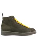 P01 Dark Grey Suede Khaki Yellow Laces