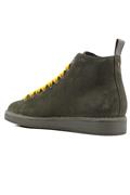 P01 Dark Grey Suede Khaki Yellow Laces