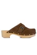 Pescura Clog Camoscio Cognac