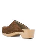 Pescura Clog Camoscio Cognac