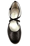 Rosa Black Pailettes Suede