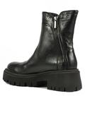 Boot Maxi Sole Double Zip Black Leather