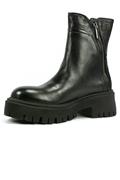 Boot Maxi Sole Double Zip Black Leather