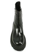 Boot Maxi Sole Double Zip Black Leather