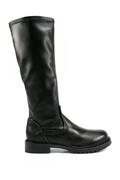 Boot Black Elastic Leather