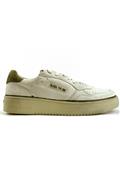 Slam White Leather Green Suede