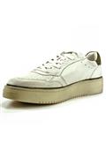 Slam White Leather Green Suede