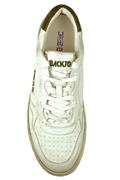 Slam White Leather Green Suede