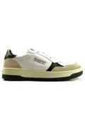 Slam Pelle Bianca Nera Camoscio Beige