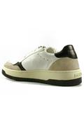 Slam Pelle Bianca Nera Camoscio Beige
