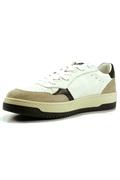 Slam Pelle Bianca Nera Camoscio Beige