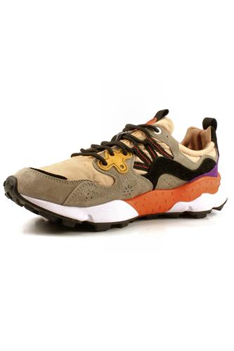 Yamano 3 Camoscio Beige Nylon Crema Nero