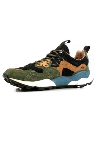 Yamano 3 Mesh Nero Camoscio Verde Militare Cuoio