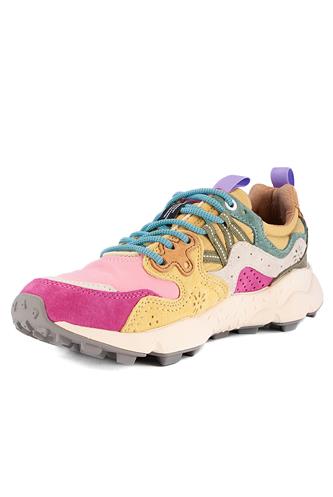 Yamano 3 Fuxia Pink Yellow Nylon Suede