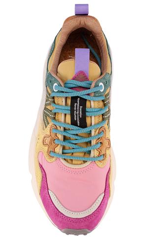 Yamano 3 Fuxia Pink Yellow Nylon Suede