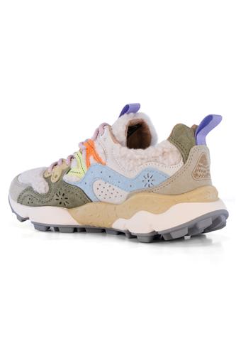 Yamano 3 Lana Beige Camoscio Militare Celeste