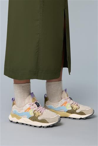 Yamano 3 Lana Beige Camoscio Militare Celeste