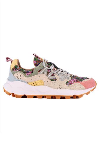 Yamano 3 Flowers Rose Printed Cotton Milk Suede, FLOWER MOUNTAIN