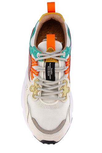 Yamano 3 White Net Fuxia Light Blue Green Suede