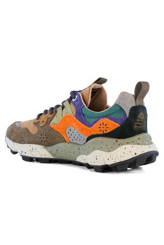 Yamano 3 Taupe Nylon Beige Pumpkin Multicolor Suede
