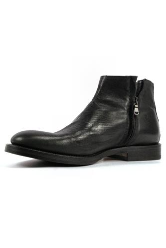 Double Zip Boot Black Oxyde Leather