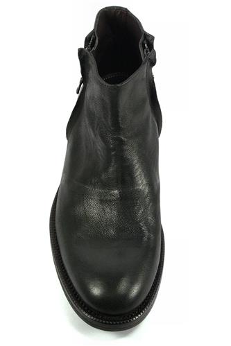 Double Zip Boot Black Oxyde Leather