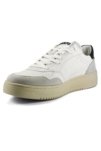 Slam Pelle Camoscio Bianco Talloncino Nero